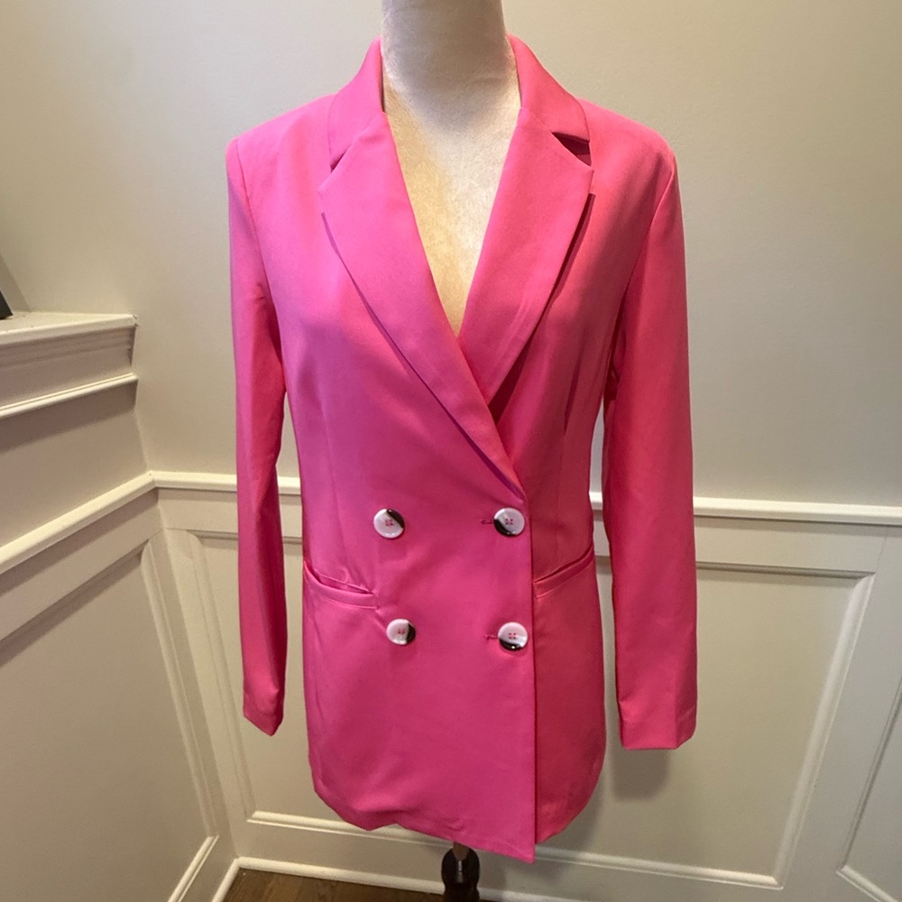 Sanctuary NWT szXS Hot Pink Double-Breasted Blazer